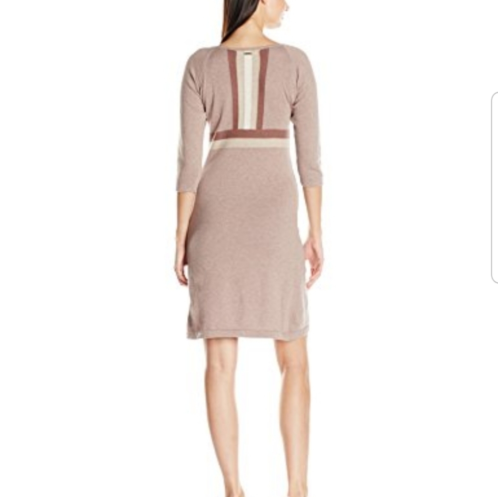 prAna Yarrah Dress Nude Blush Pink Colorblocked - Picture 6 of 8